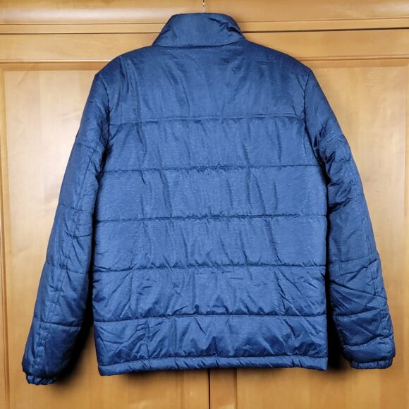 Men's ZeroXposur Denim Blue Navy Cork Quilted Puffer Winter Jacket - M - Picture 3 of 11